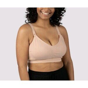 Kindred Bravely Hands Free Sports Bra Plus Size Xxl Busty Beige Nursing Nwt